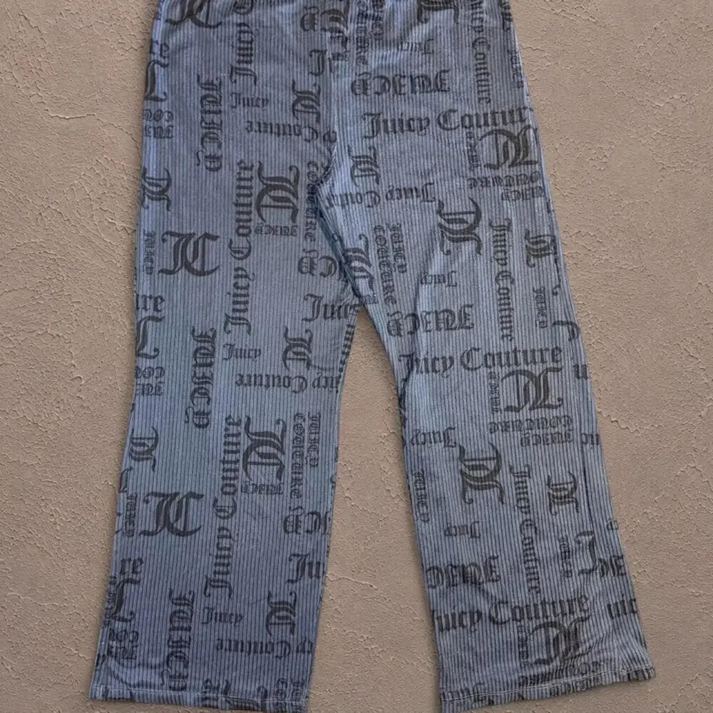 Juicy couture y2k blue ribbed lounge pants